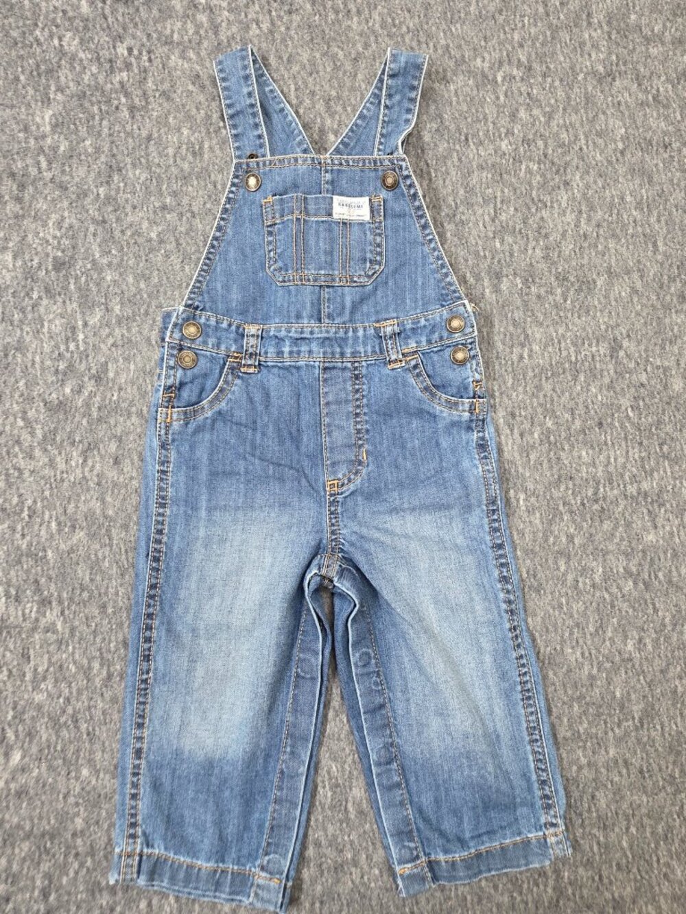 Carter's Baby 18M Denim Bib Overalls Blue 100% Cotton